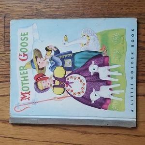 Vintage 40s Mother Goose A Little Golden Book Children's Book
